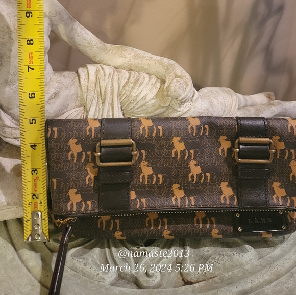 L.A.M.B. Gwen Stefani Multi Patern Fold Over Clutch Designer Luxury Celeb  #747 - Picture 11 of 14